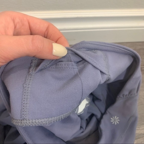 Athleta Balance Ruched Capri Leggings Purple Gray - Picture 7 of 10
